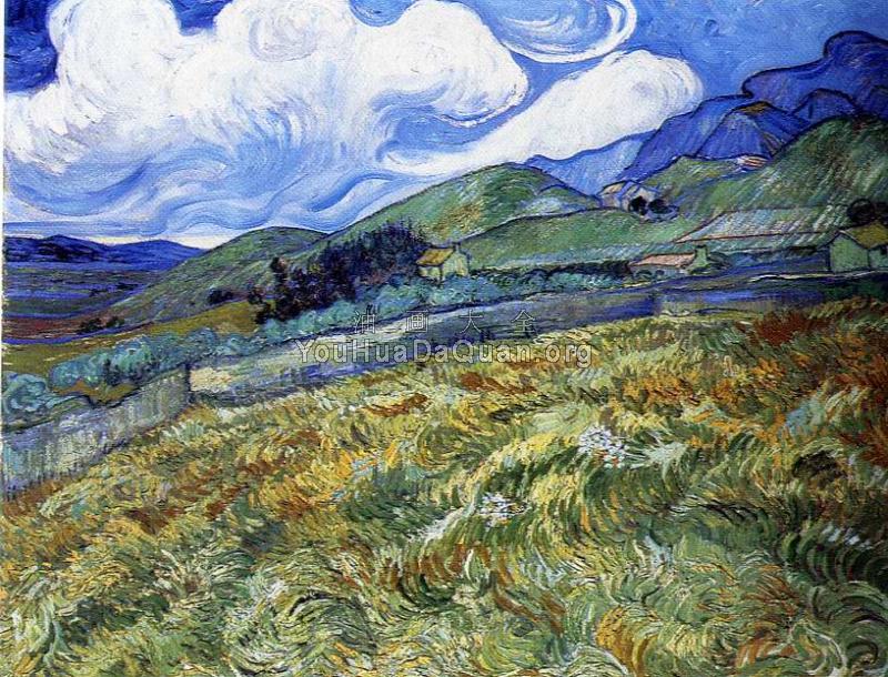 越过围墙眺望群山 - 文森特·威廉·梵高